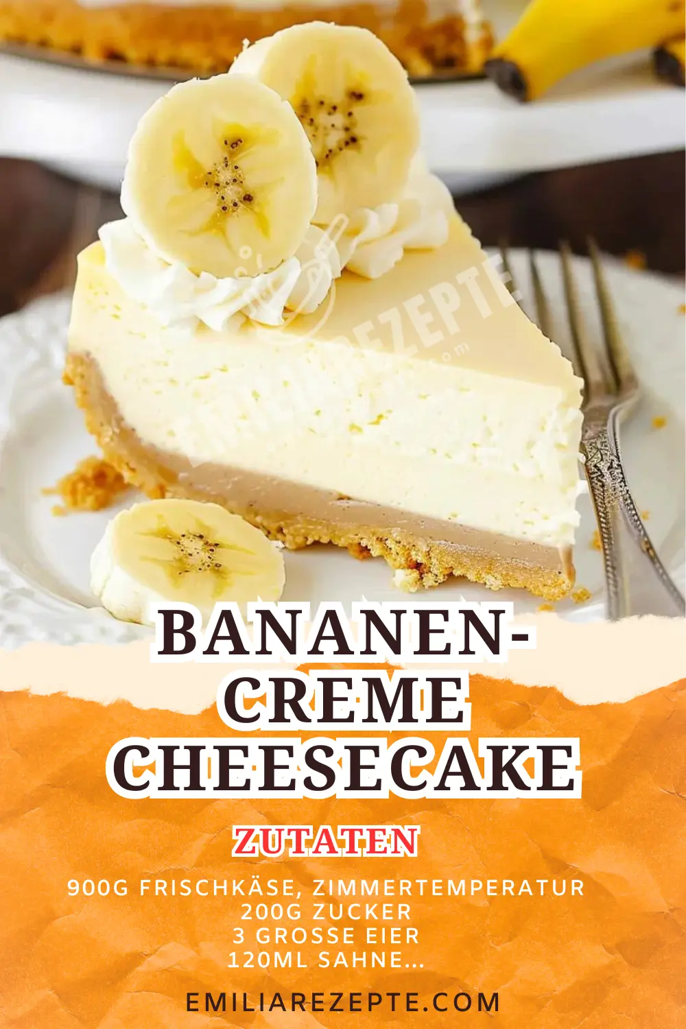 Bananen-Creme Cheesecake: Das beste Kuchen Rezept für Bananenfans