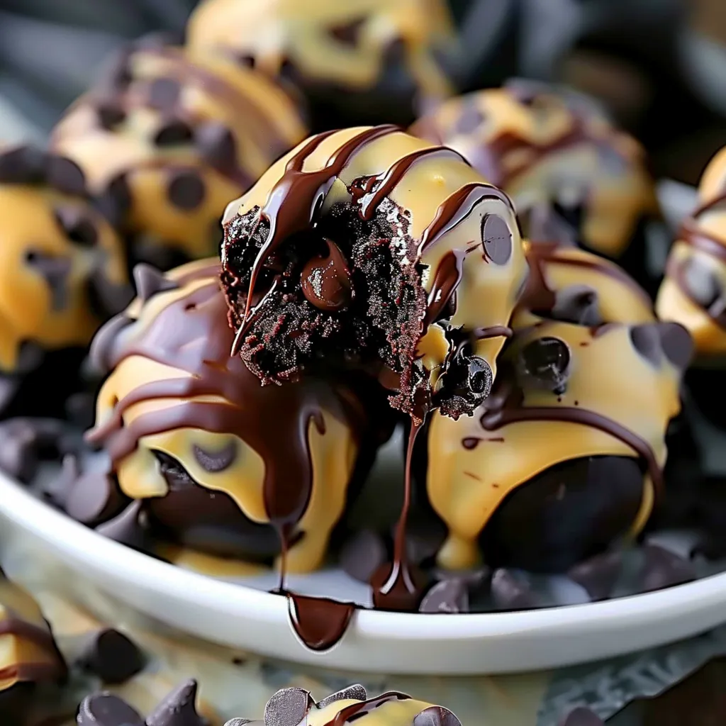 Brownie-Bomben mit Schokoladenkeks-Teig