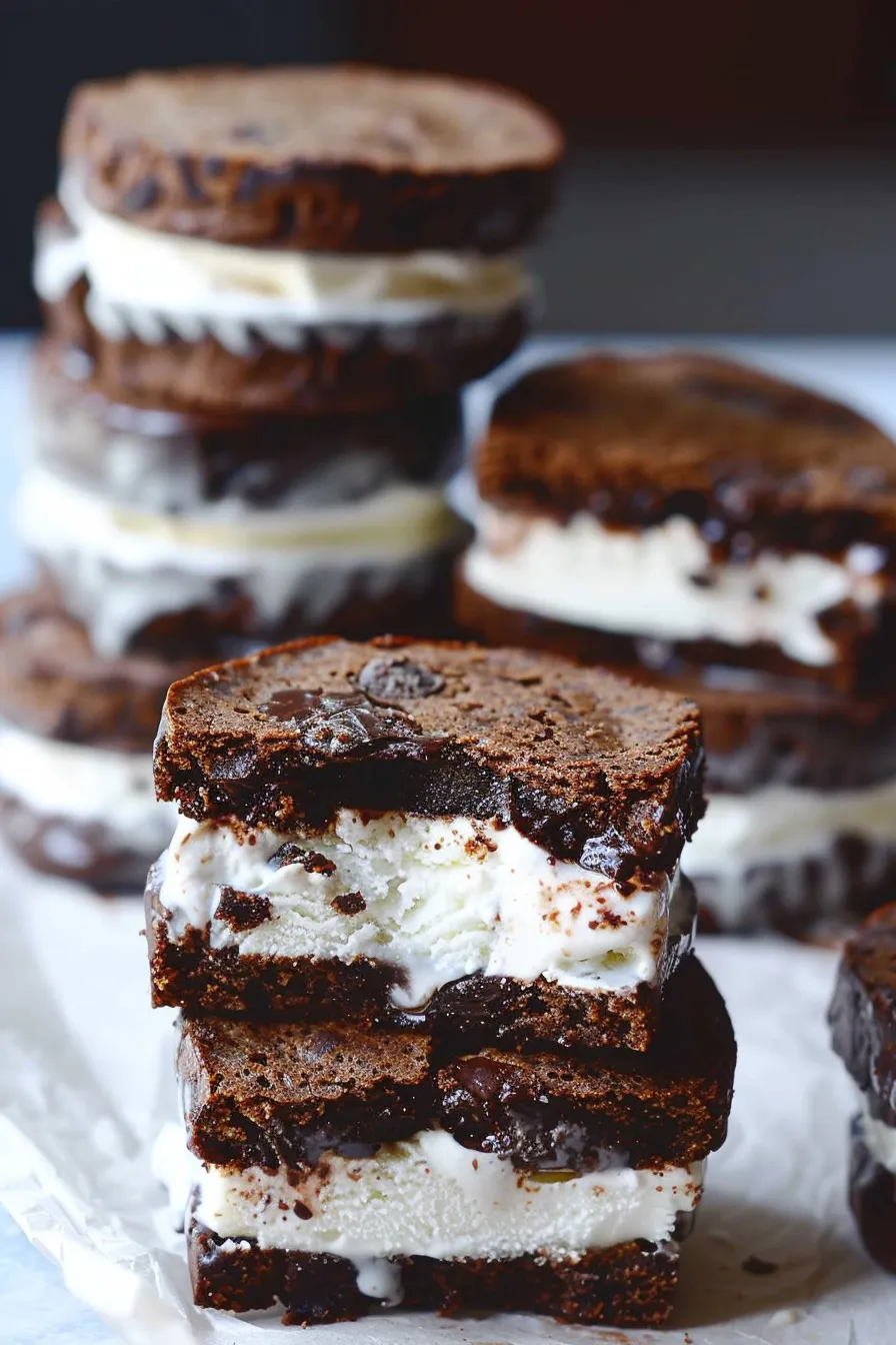 Brownie Eis Sandwich: Schokoladige Versuchung für heiße Sommertage