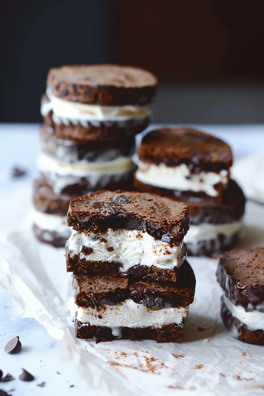 Brownie Eis Sandwich: Schokoladige Versuchung für heiße Sommertage