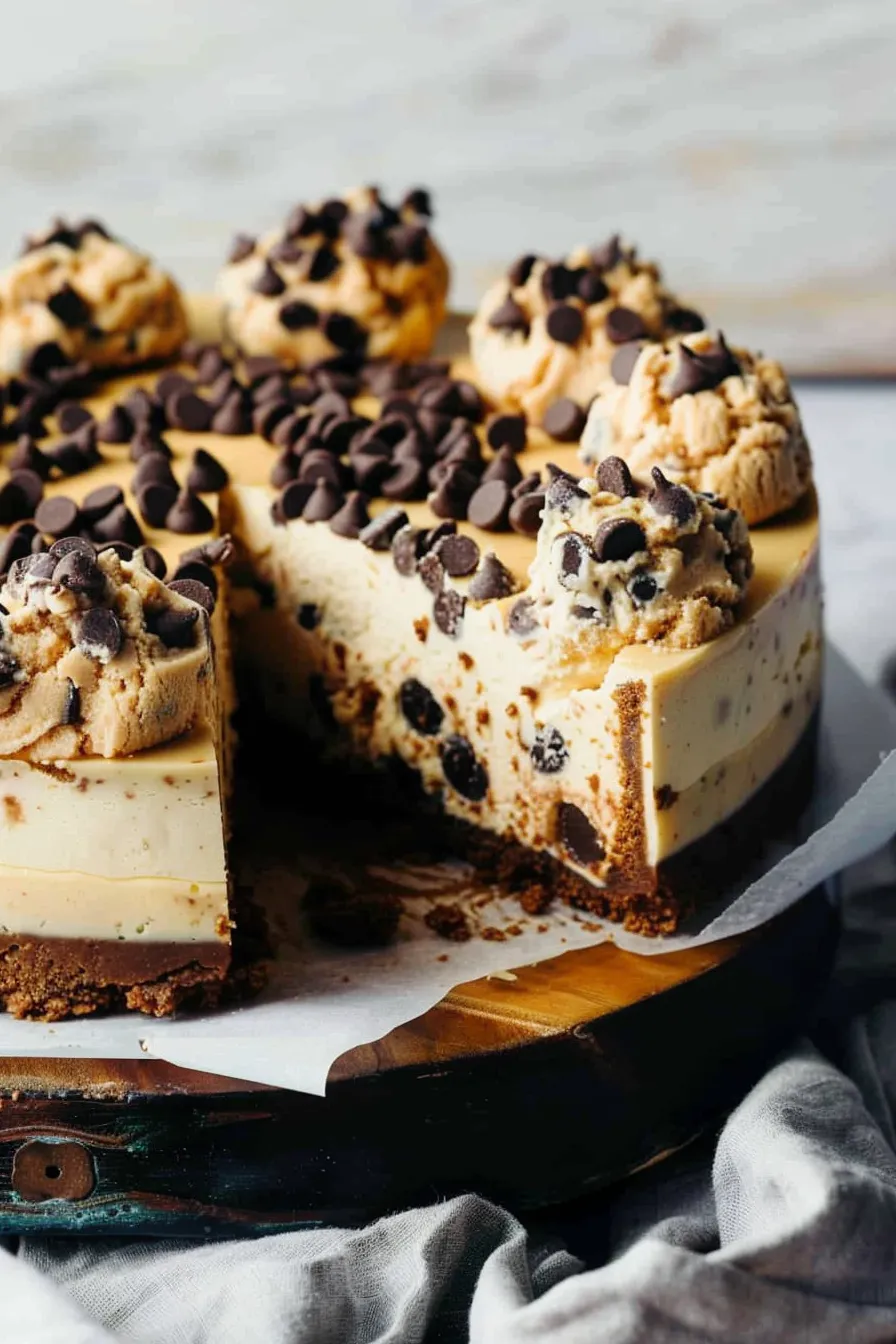 Cookie Dough Cheesecake: Himmlische Kombination aus Keksteig und cremigem Käsekuchen