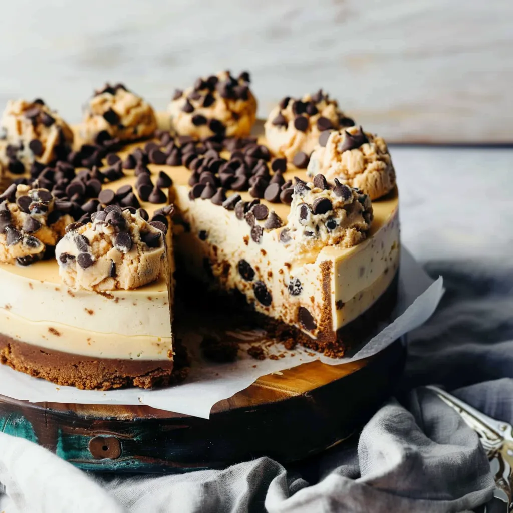 Cookie Dough Cheesecake: Himmlische Kombination aus Keksteig und cremigem Käsekuchen