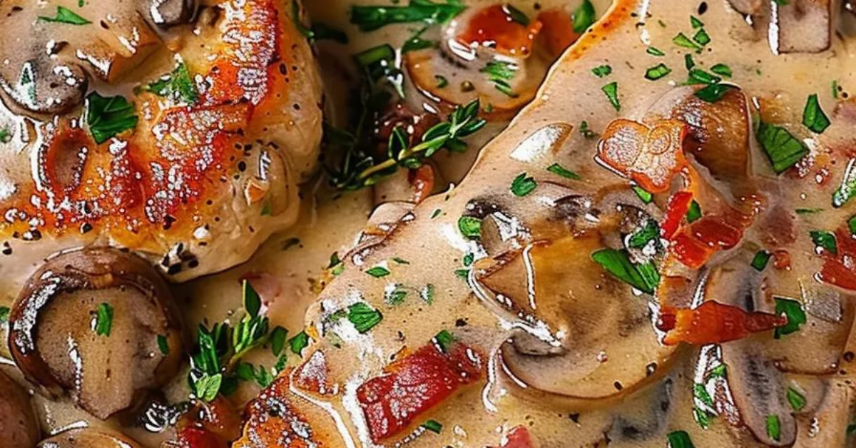 Cremige Champignon-Speck-Koteletts: Einfaches Auflauf Rezept für gemütliche Abende