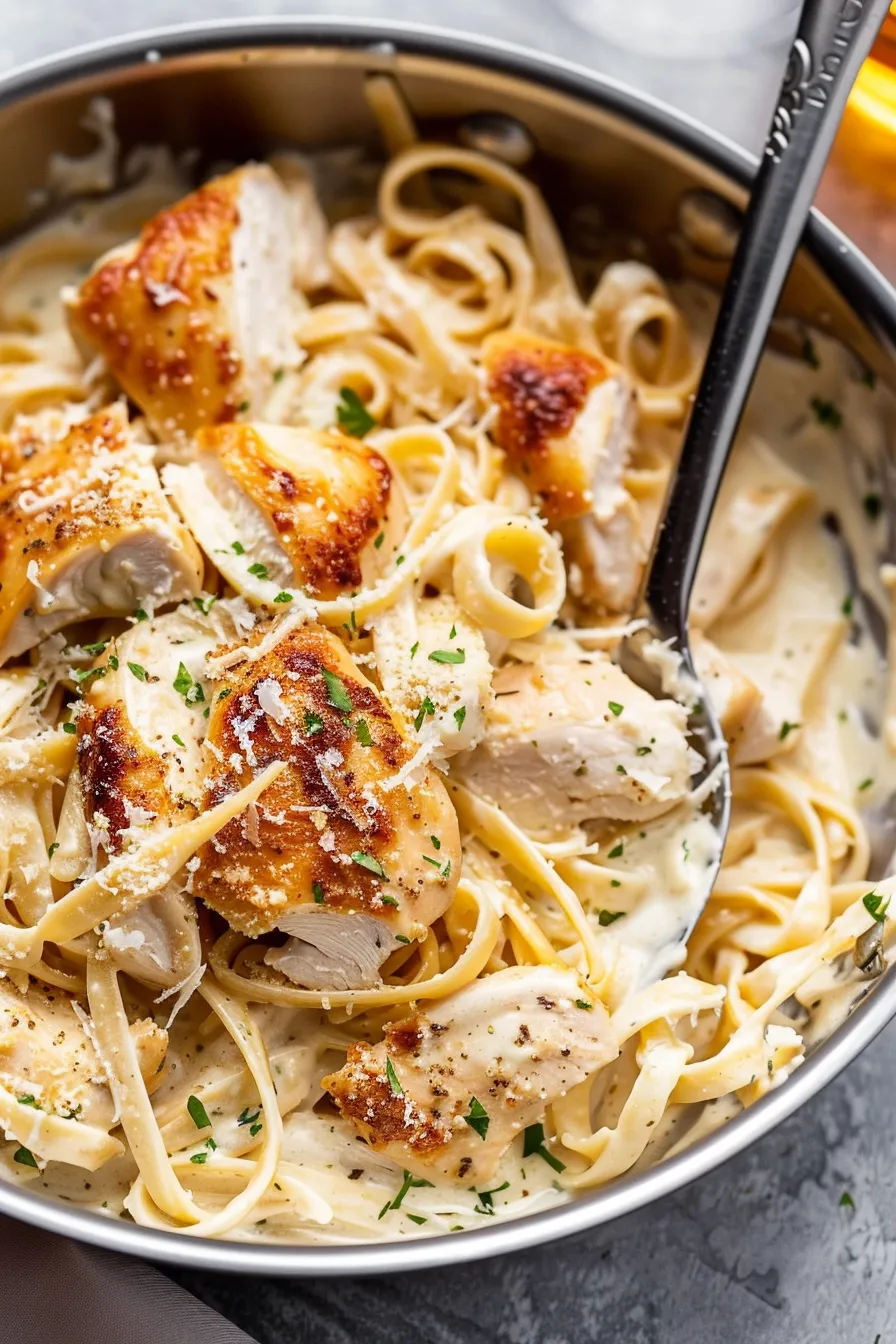 Cremige Hähnchen Fettuccine Alfredo: Ein Pasta-Traum in 30 Minuten Cremige Hähnchen Fettuccine Alfredo: Ein Pasta-Traum in 30 Minuten