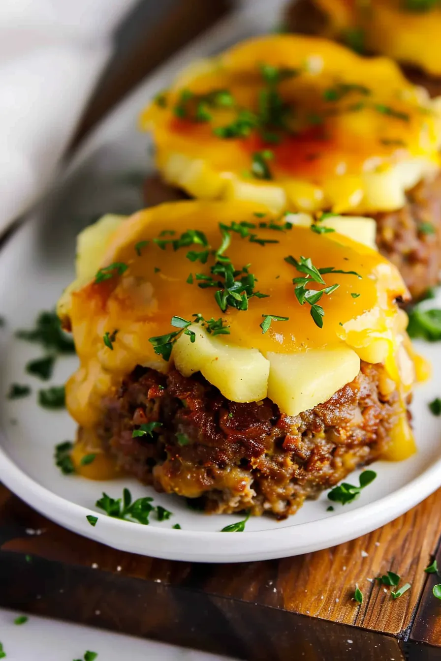 Einfacher Hackbraten mit Kartoffeln aus dem Ofen: Klassisches Auflauf Rezept