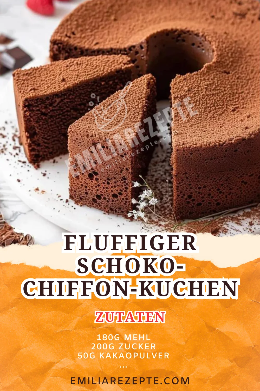 Fluffiger Schoko-Chiffon-Kuchen: Das beste Kuchen Rezept für Schokofans