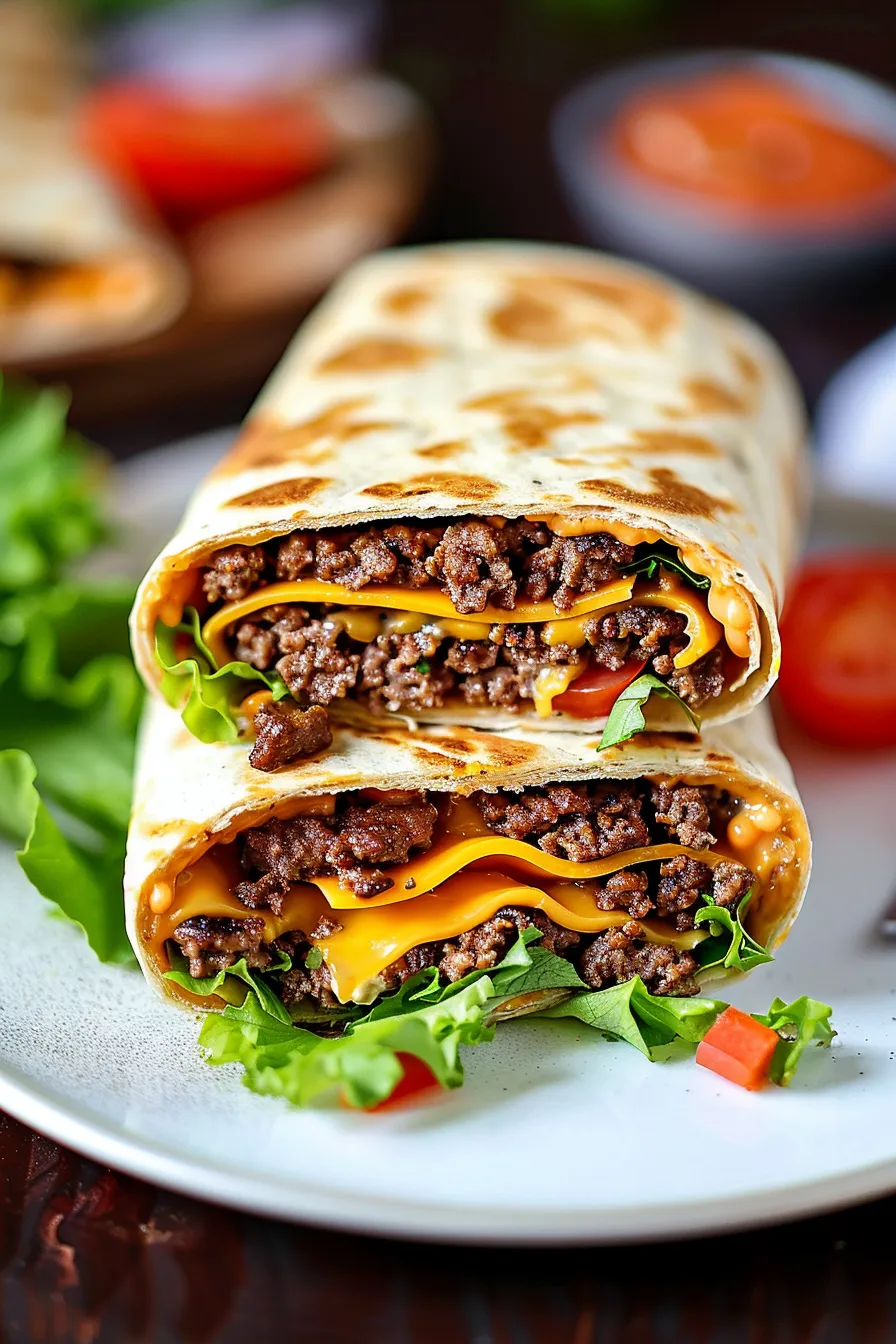 Gegrillte Cheeseburger Wraps: Schnelle und leckere Wraps Rezepte für den Grillabend