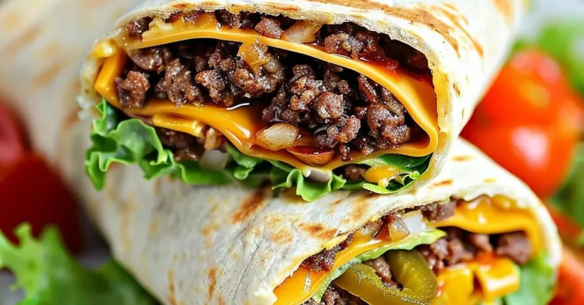 Gegrillte Cheeseburger Wraps: Schnelle und leckere Wraps Rezepte für den Grillabend