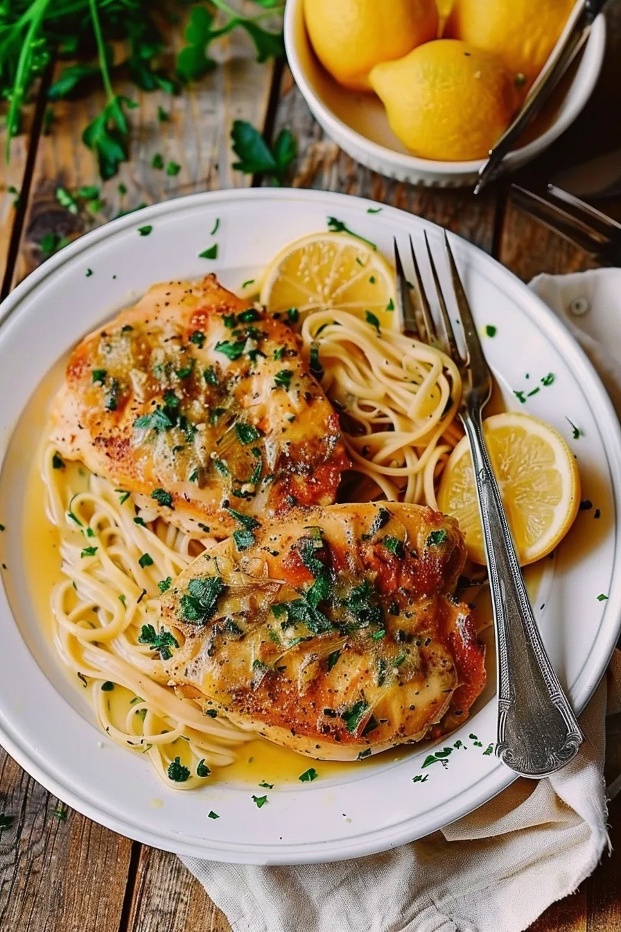 Hähnchen Francese: Knuspriges Hähnchenfilet in Zitronen-Butter-Sauce