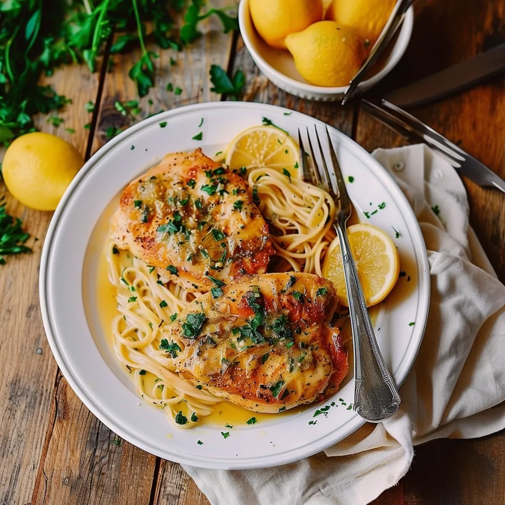 Hähnchen Francese: Knuspriges Hähnchenfilet in Zitronen-Butter-Sauce