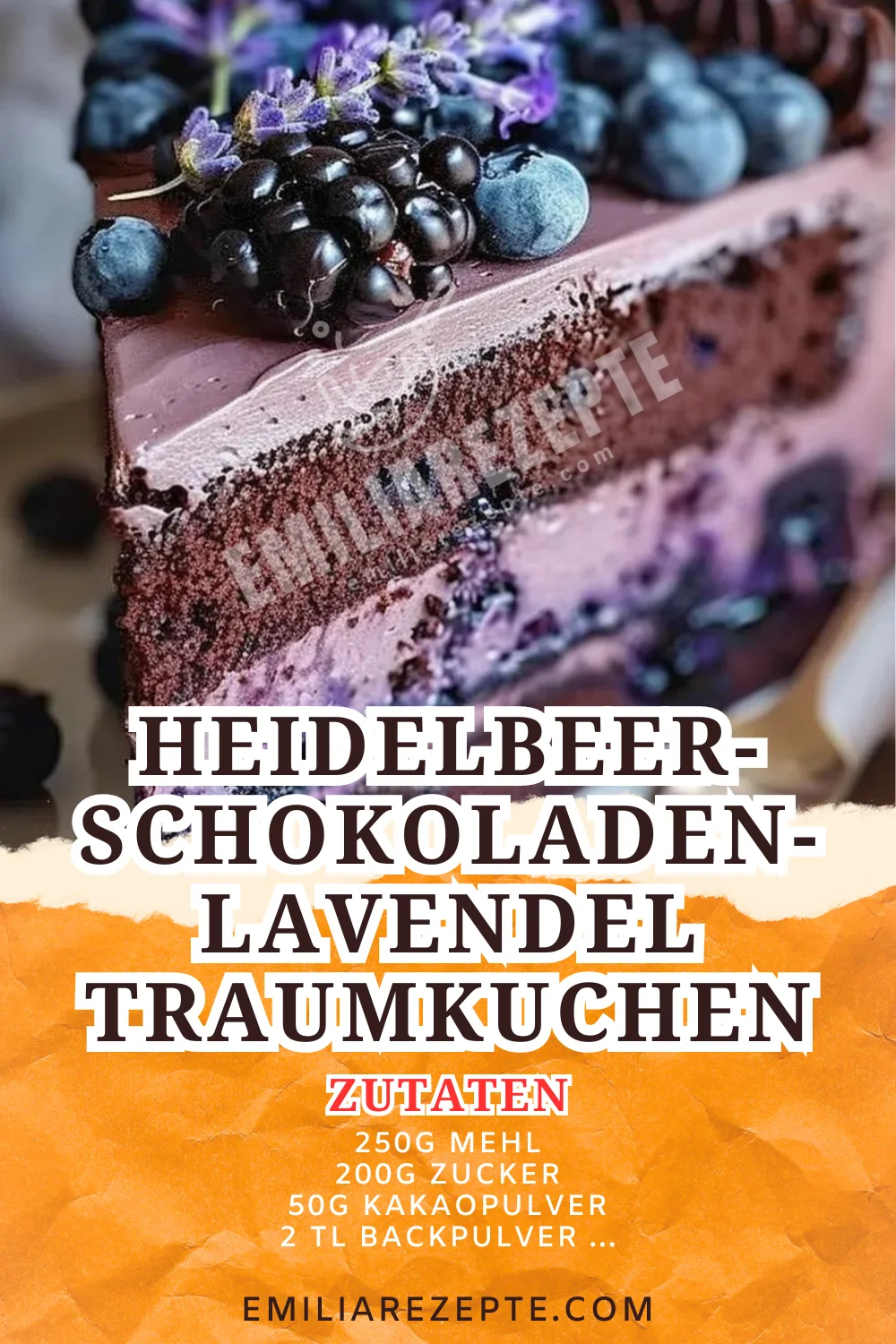 Heidelbeer-Schokoladen-Lavendel Traumkuchen: Ein himmlisches Kuchen-Rezept