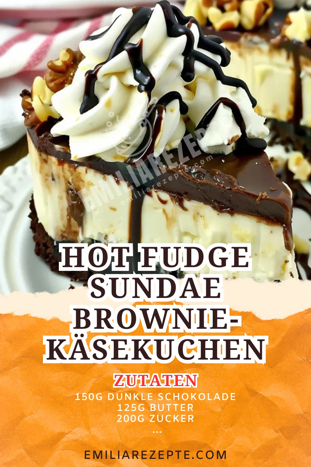 Hot Fudge Sundae Brownie-Käsekuchen: Ein himmlisches Kuchen Rezept für Schokoladenliebhaber