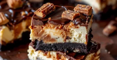 Käsekuchen-Schnitten mit Erdnussbutter und Butterfinger: Ein himmlischer Nachtisch