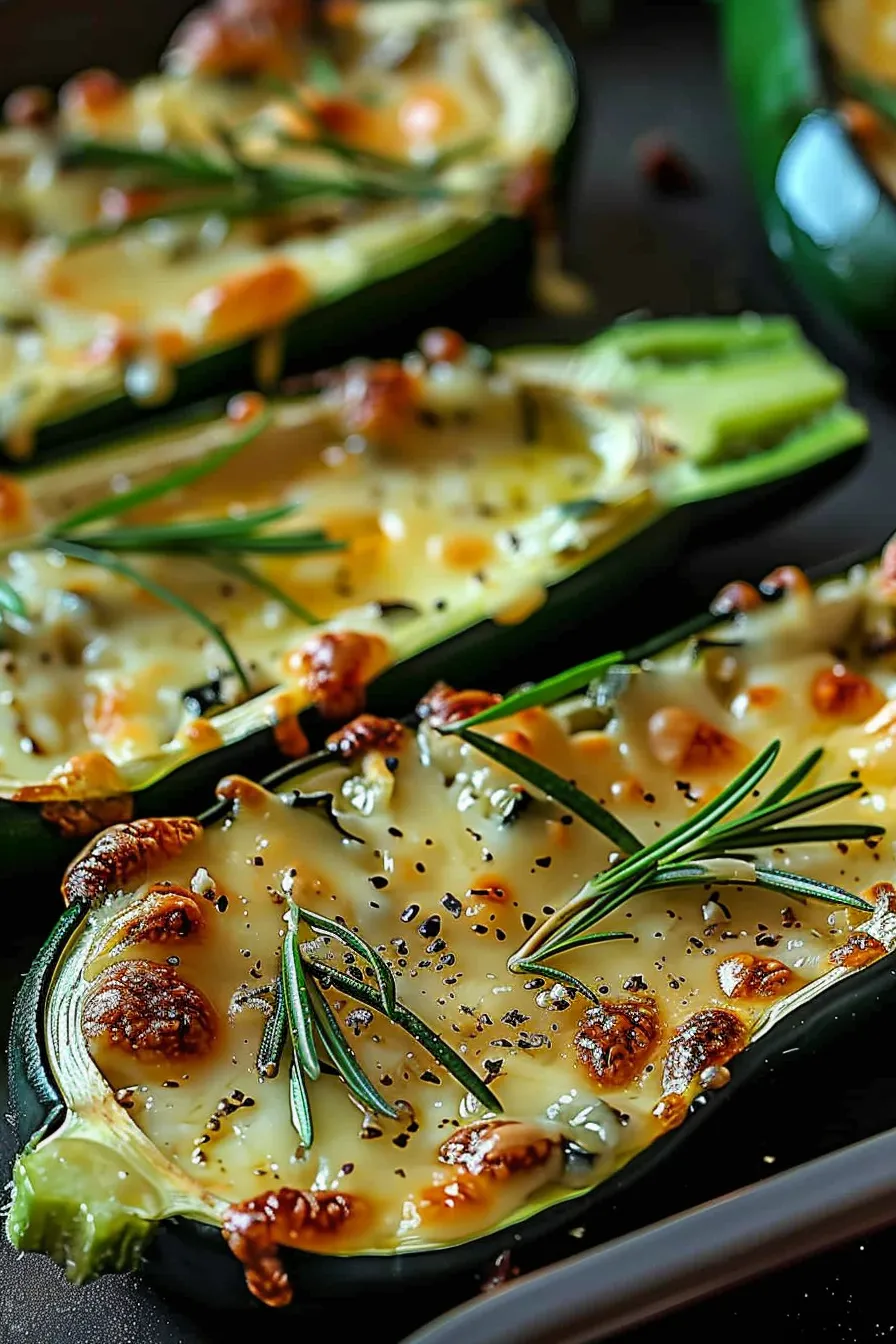 Knusprige Zucchini-Steaks mit Knoblauch und Käse