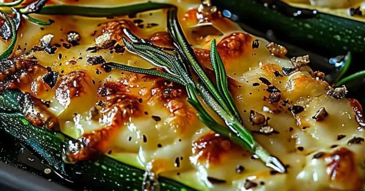 Knusprige Zucchini-Steaks mit Knoblauch und Käse