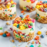 Mini Fruity Pebbles Cheesecakes: Bunte Knusper-Käsekuchen-Häppchen