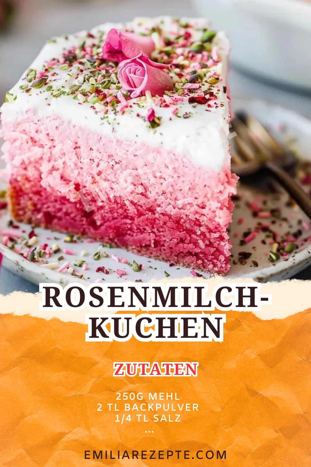 Rosenmilch-Kuchen: Ein himmlisches Kuchen Rezept mit zarter Blütennote