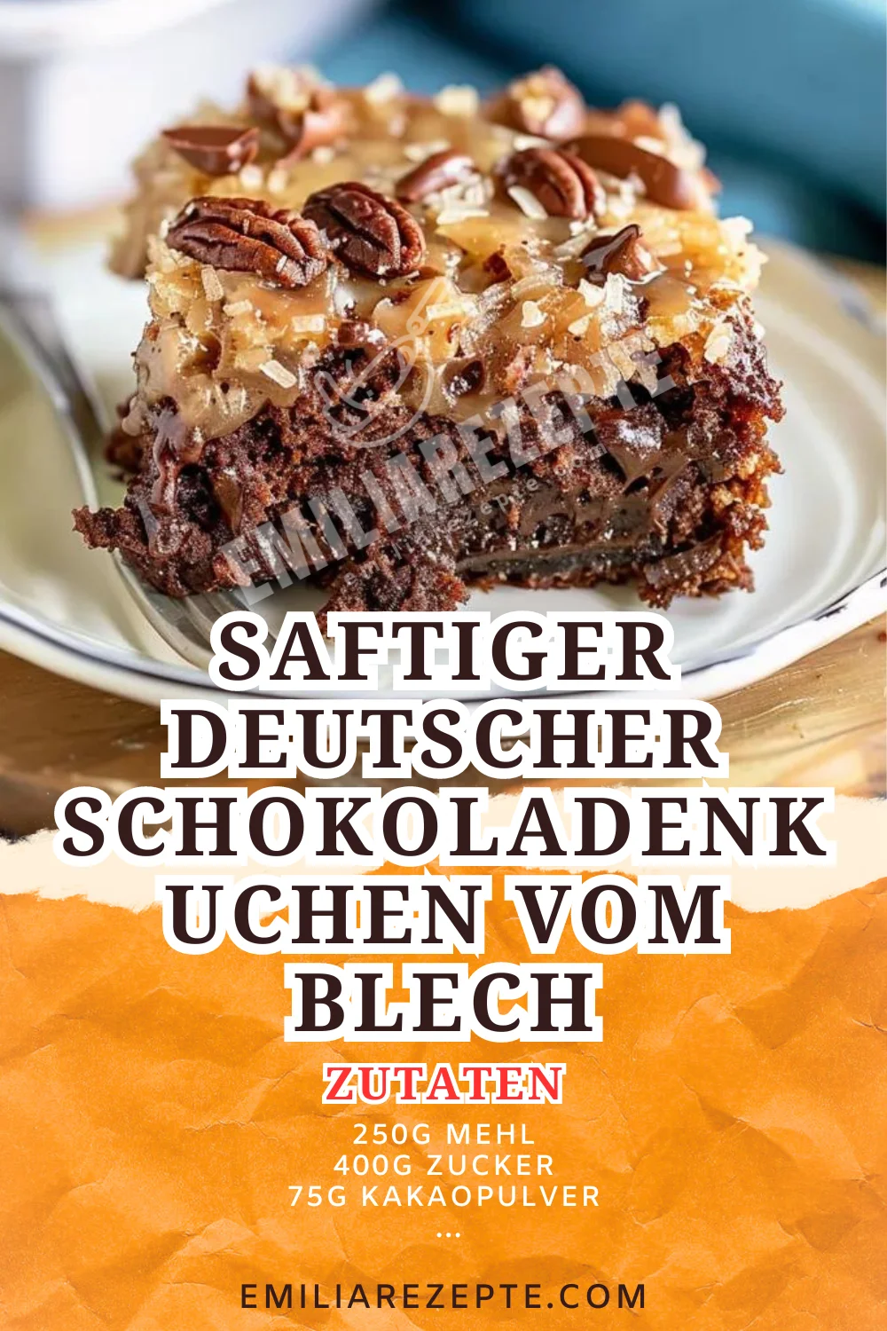 Saftiger Deutscher Schokoladenkuchen vom Blech: Einfaches Kuchen Rezept