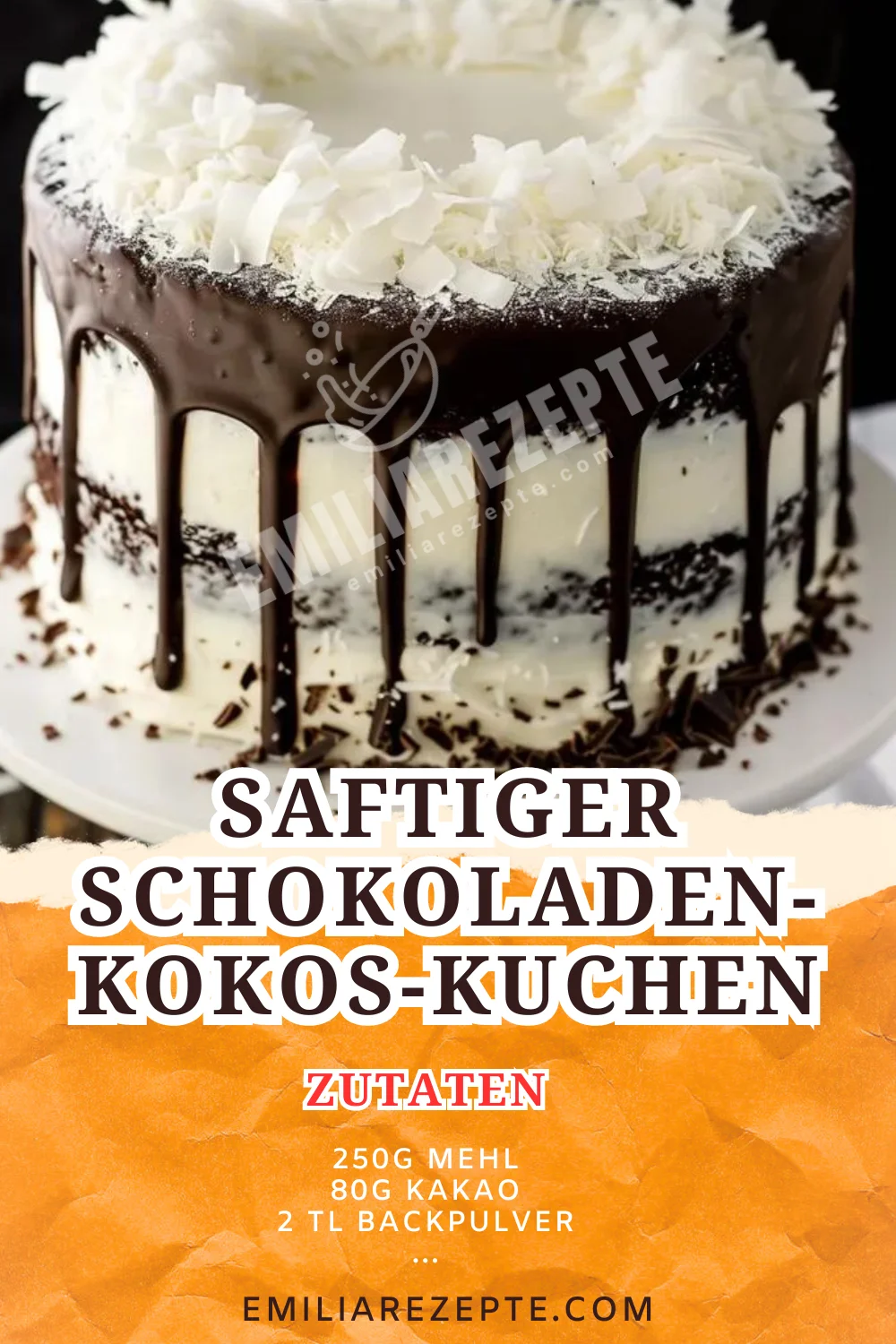 Saftiger Schokoladen-Kokos-Kuchen: Ein himmlischer Genuss