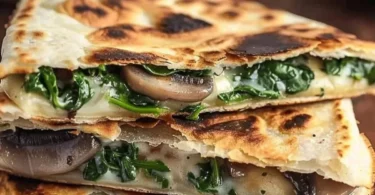 Spinat-Champignon-Quesadillas: Schneller vegetarischer Genuss