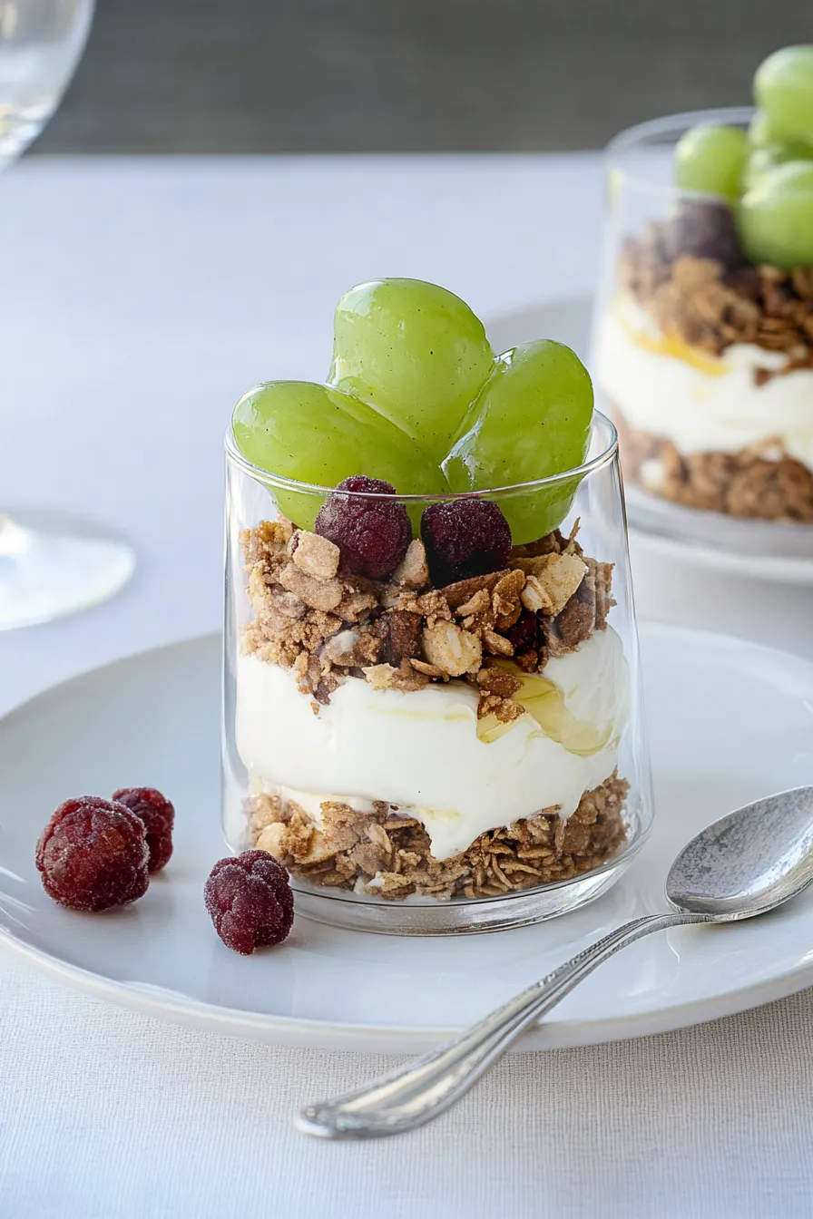 Erfrischendes Weintrauben-Dessert mit Keksen: Schneller Nachtisch im Glas