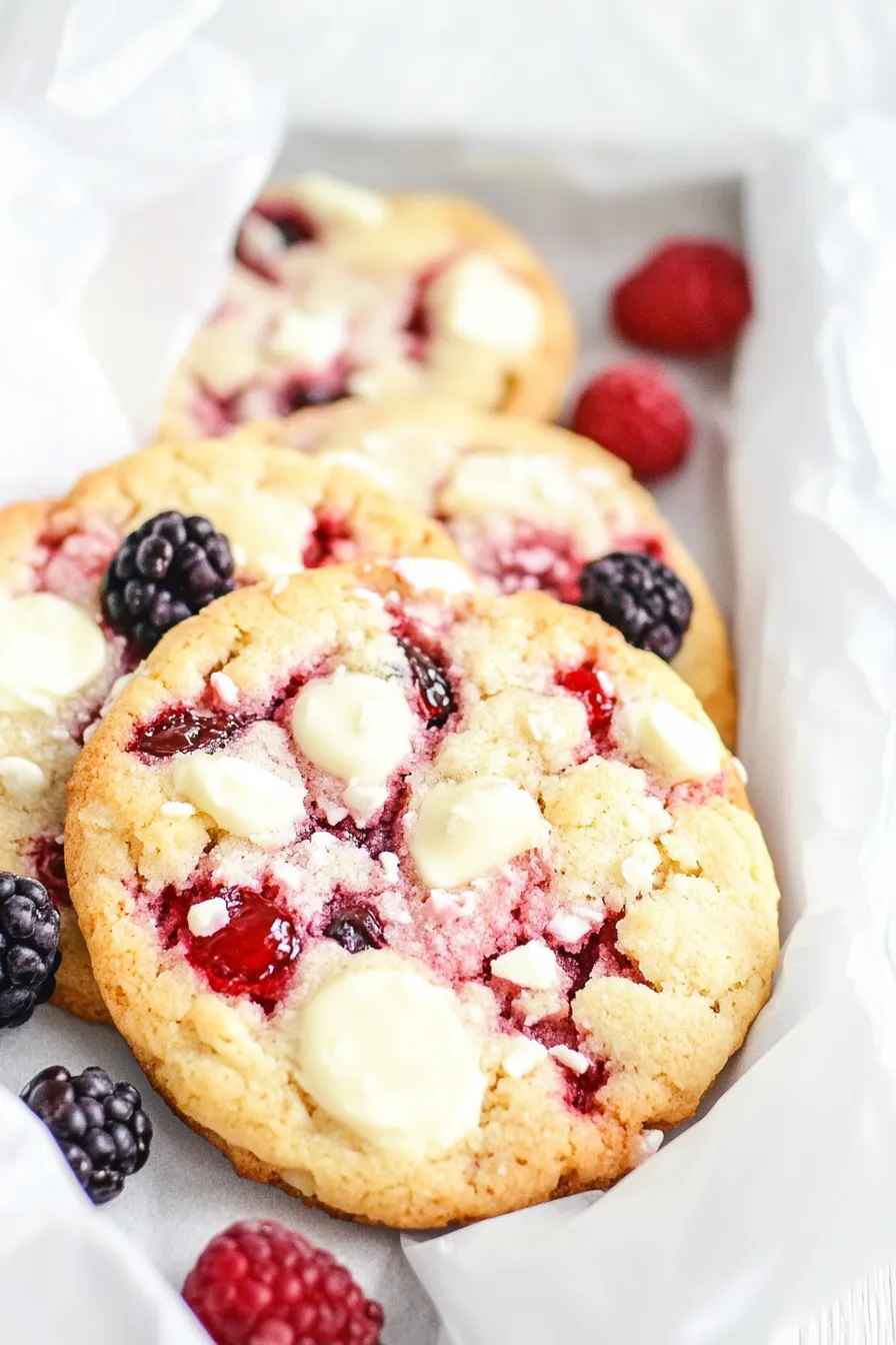 Saftige Beeren-Cookies mit weißer Schokolade: Leckeres Kekse Rezept für Naschkatzen