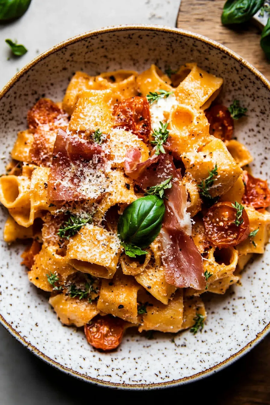 Pasta Rezepte: Cremige Ricotta-Pasta mit gerösteten Tomaten