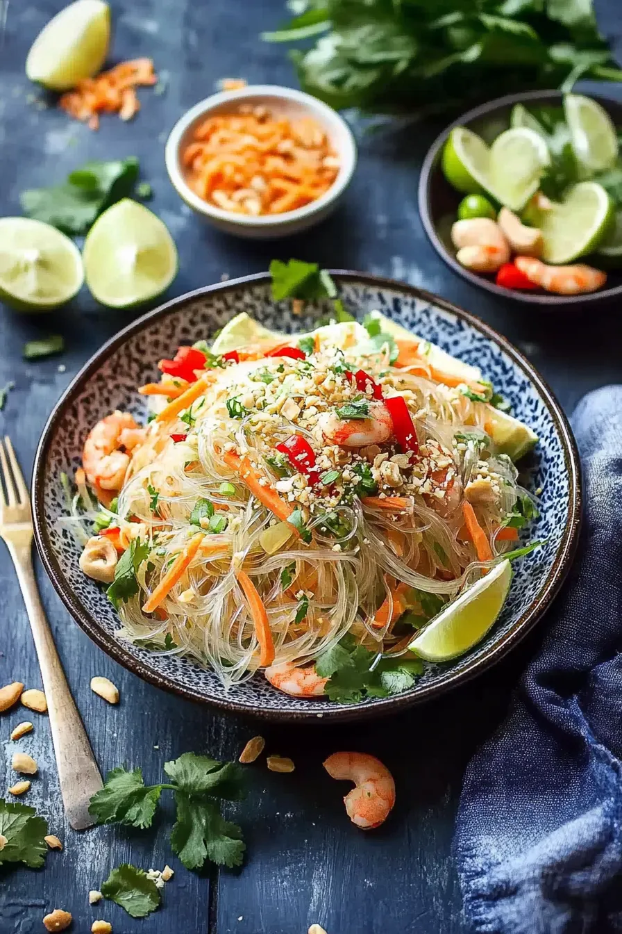 Salat Rezepte: Erfrischender Glasnudelsalat mit knackigem Gemüse