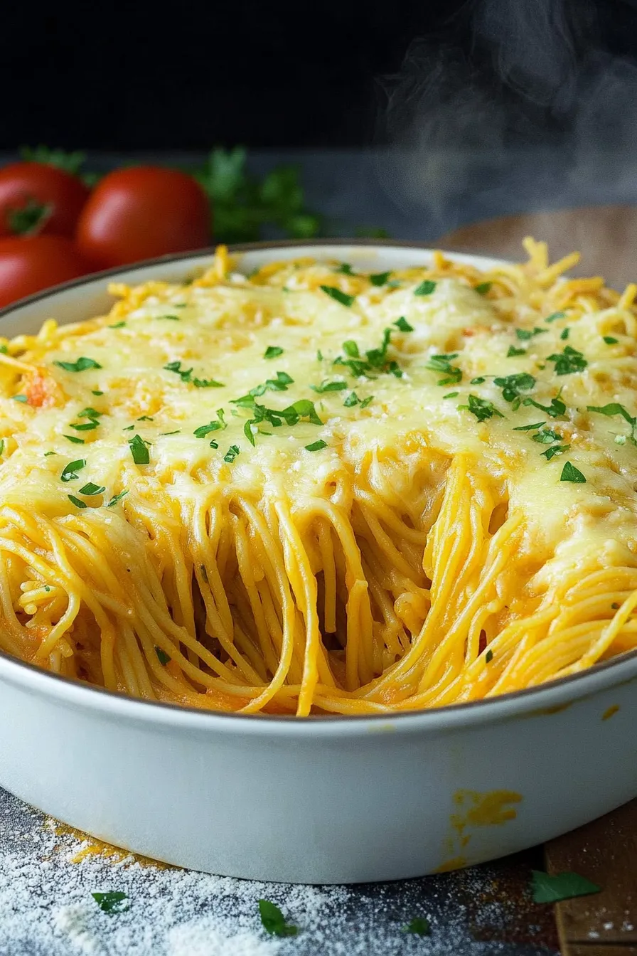 Cremiger Spaghetti-Auflauf: Einfaches Familienrezept für gemütliche Abende