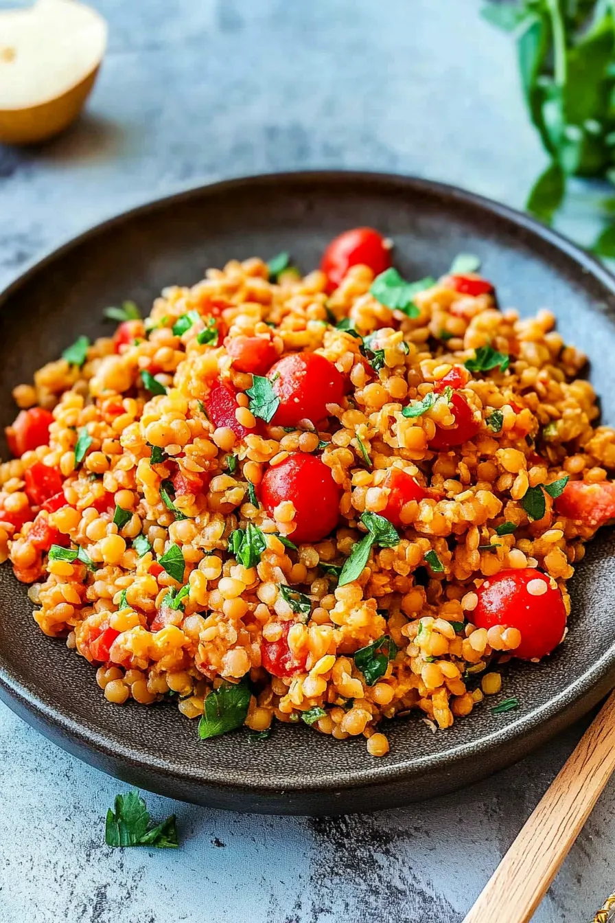 Schneller vegetarischer Rote-Linsen-Salat: Ein sättigendes Powerpaket