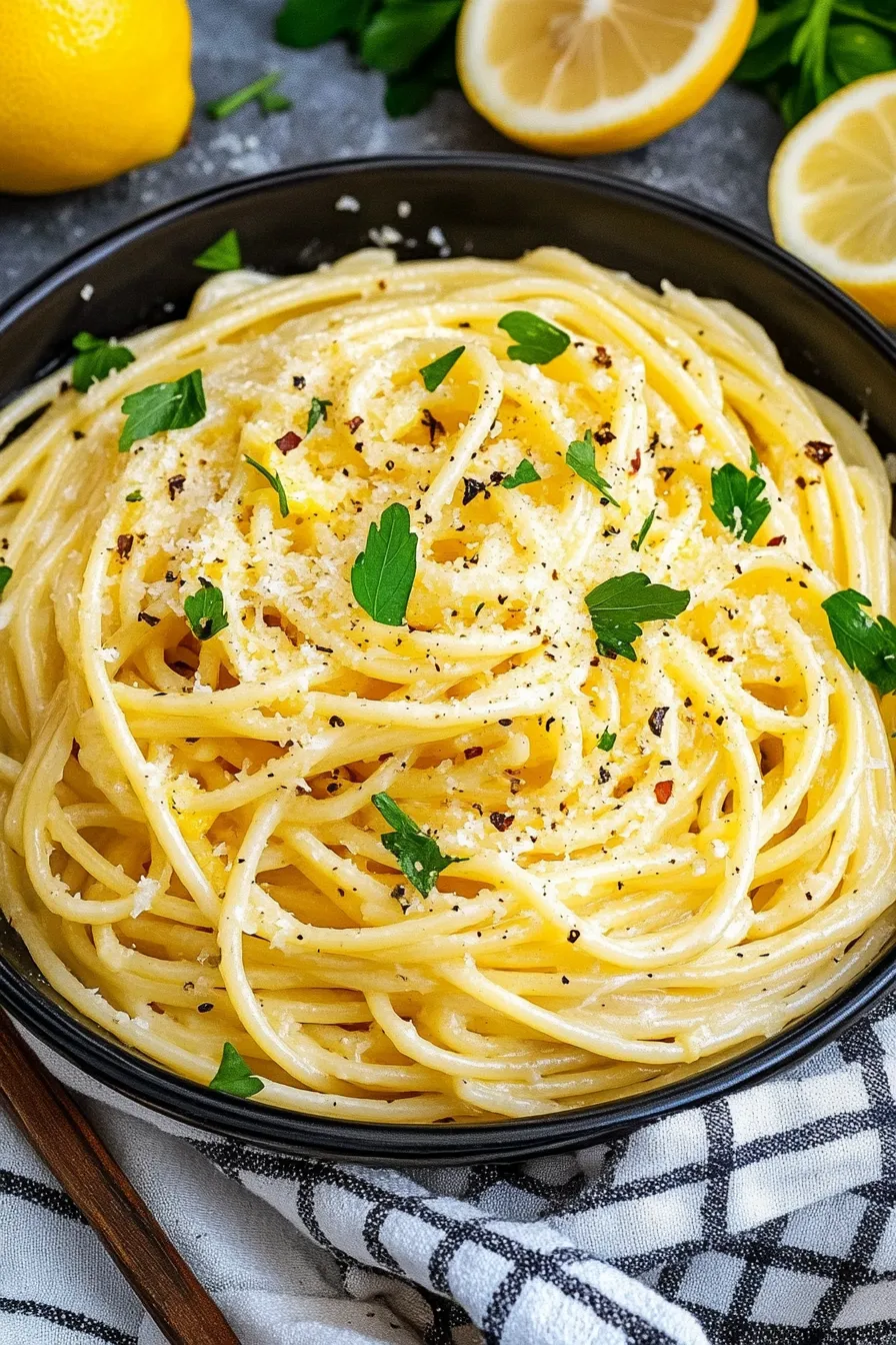 Cremige Zitronen-Butter-Knoblauch Pasta: Ein erfrischendes Pasta Rezept für Sommerabende