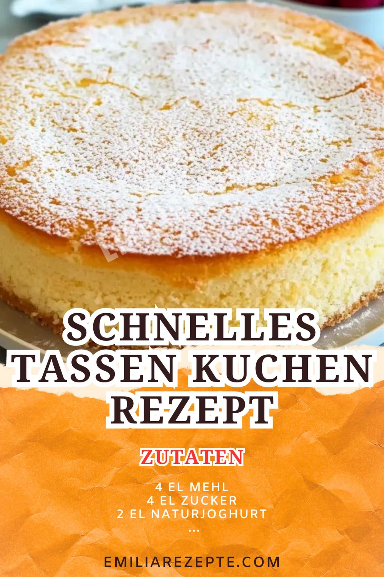 Schnelles Tassen Kuchen Rezept: Joghurtkuchen in 2 Minuten zubereitet