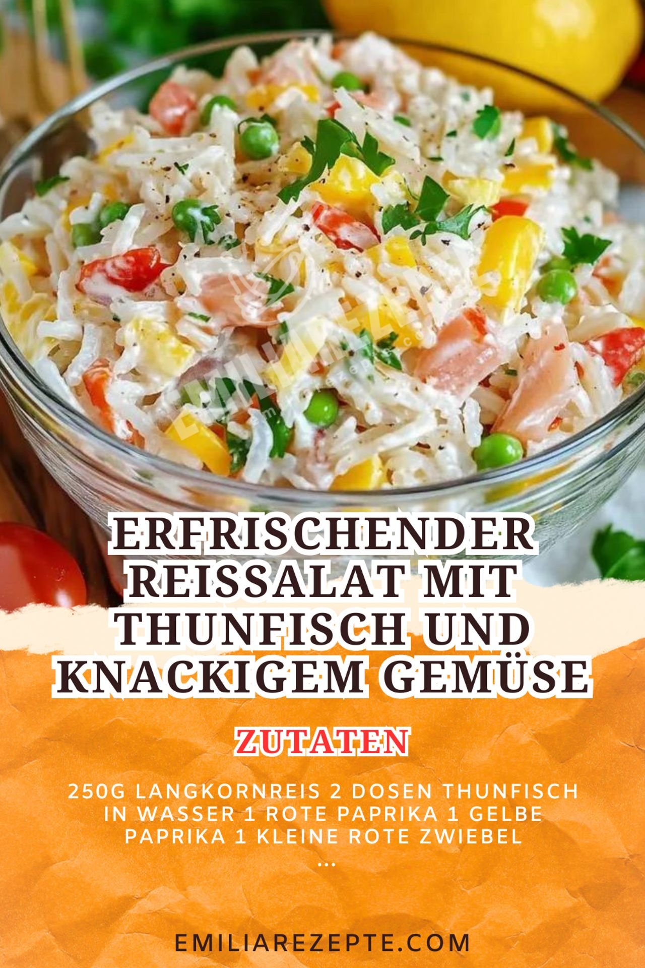 Salat Rezepte: Erfrischender Reissalat mit Thunfisch und knackigem Gemüse