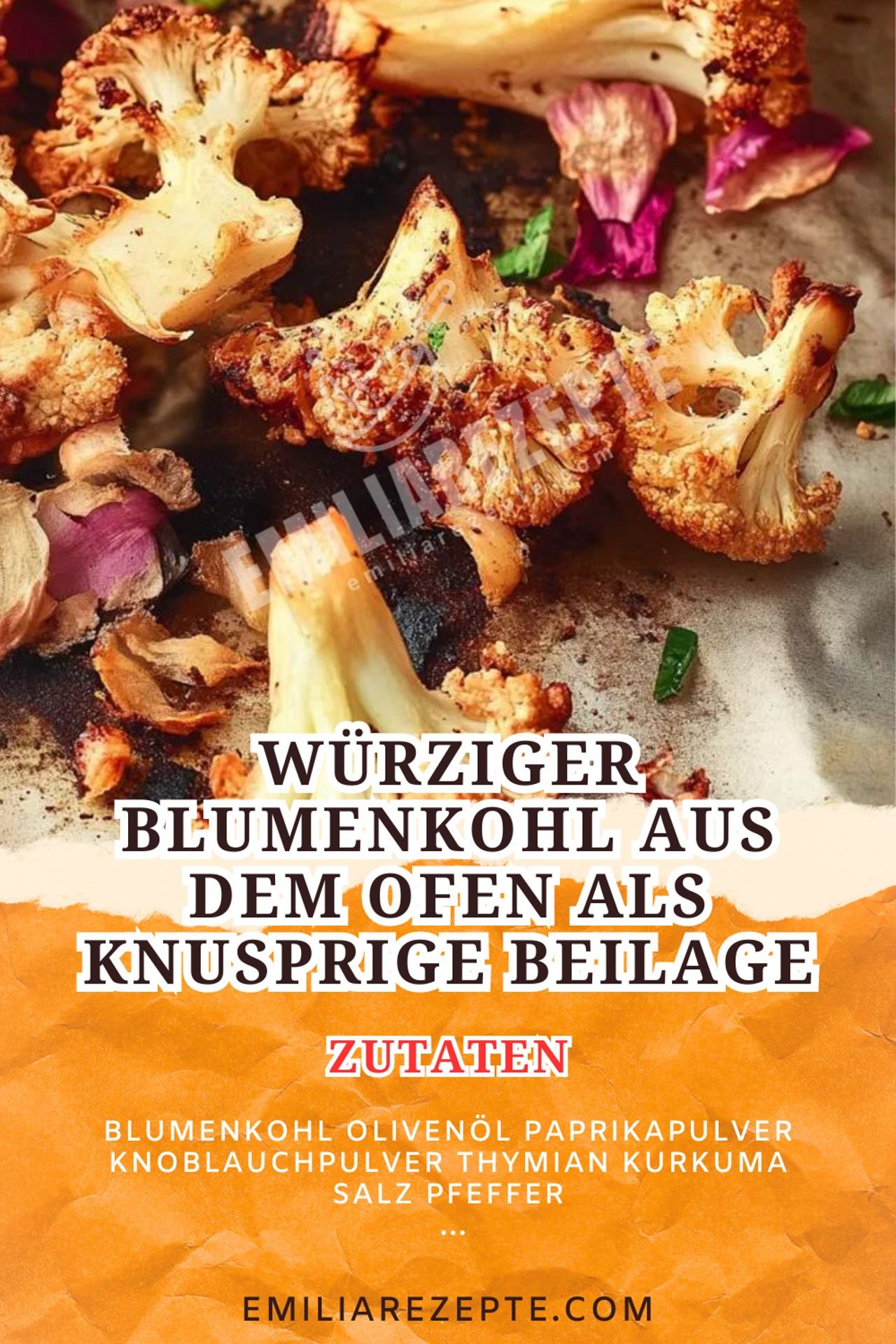 Gesunde Rezepte: Würziger Blumenkohl aus dem Ofen als knusprige Beilage