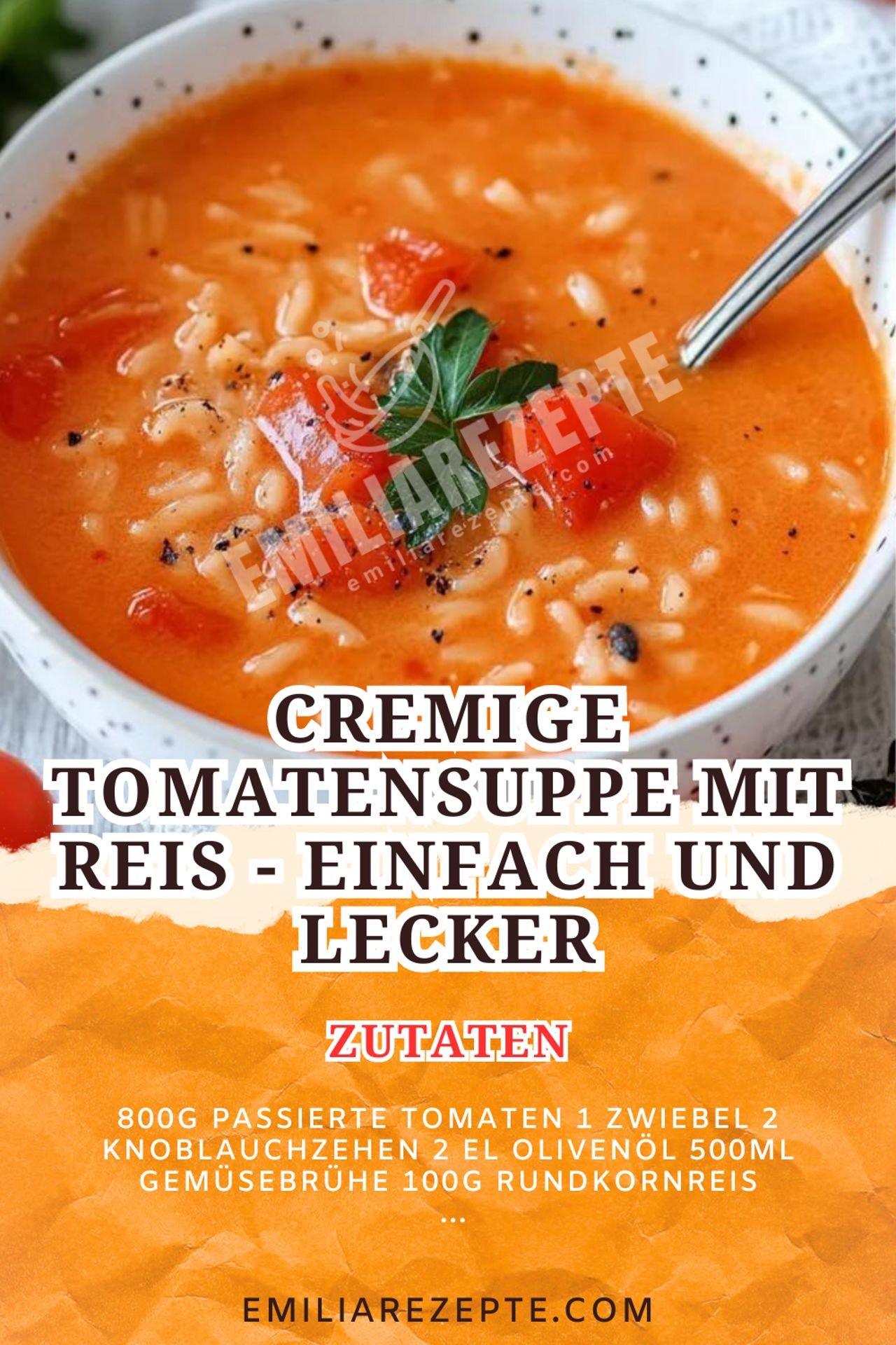 Tomaten Rezepte: Cremige Tomatensuppe mit Reis - Einfach und Lecker