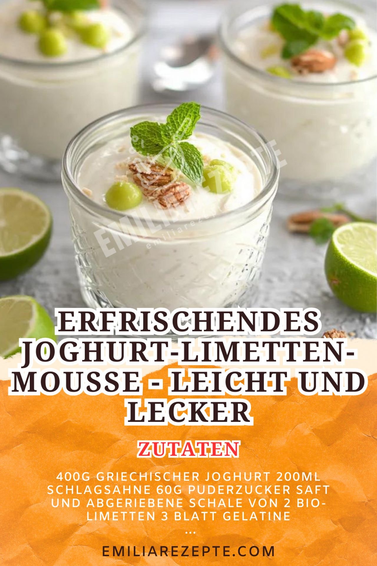 Einfache Rezepte: Erfrischendes Joghurt-Limetten-Mousse - Leicht und Lecker