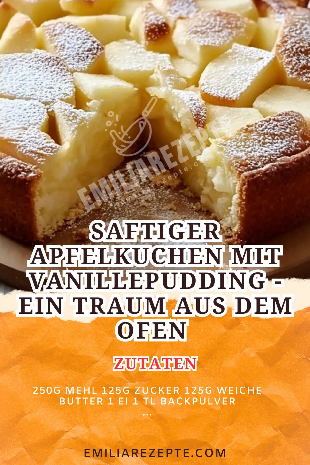 Apfel Rezepte: Saftiger Apfelkuchen mit Vanillepudding - Ein Traum aus dem Ofen