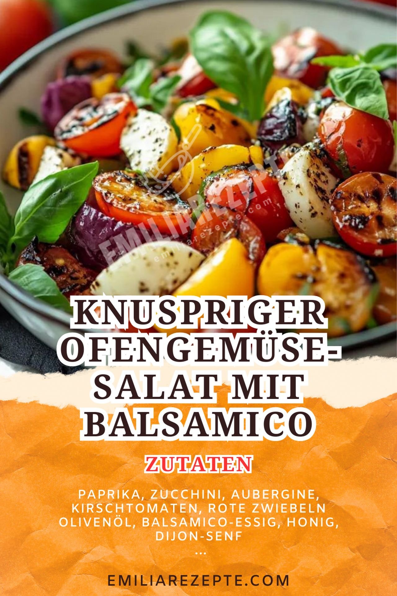 Gesunde Gemüse Rezepte: Knuspriger Ofengemüse-Salat mit Balsamico