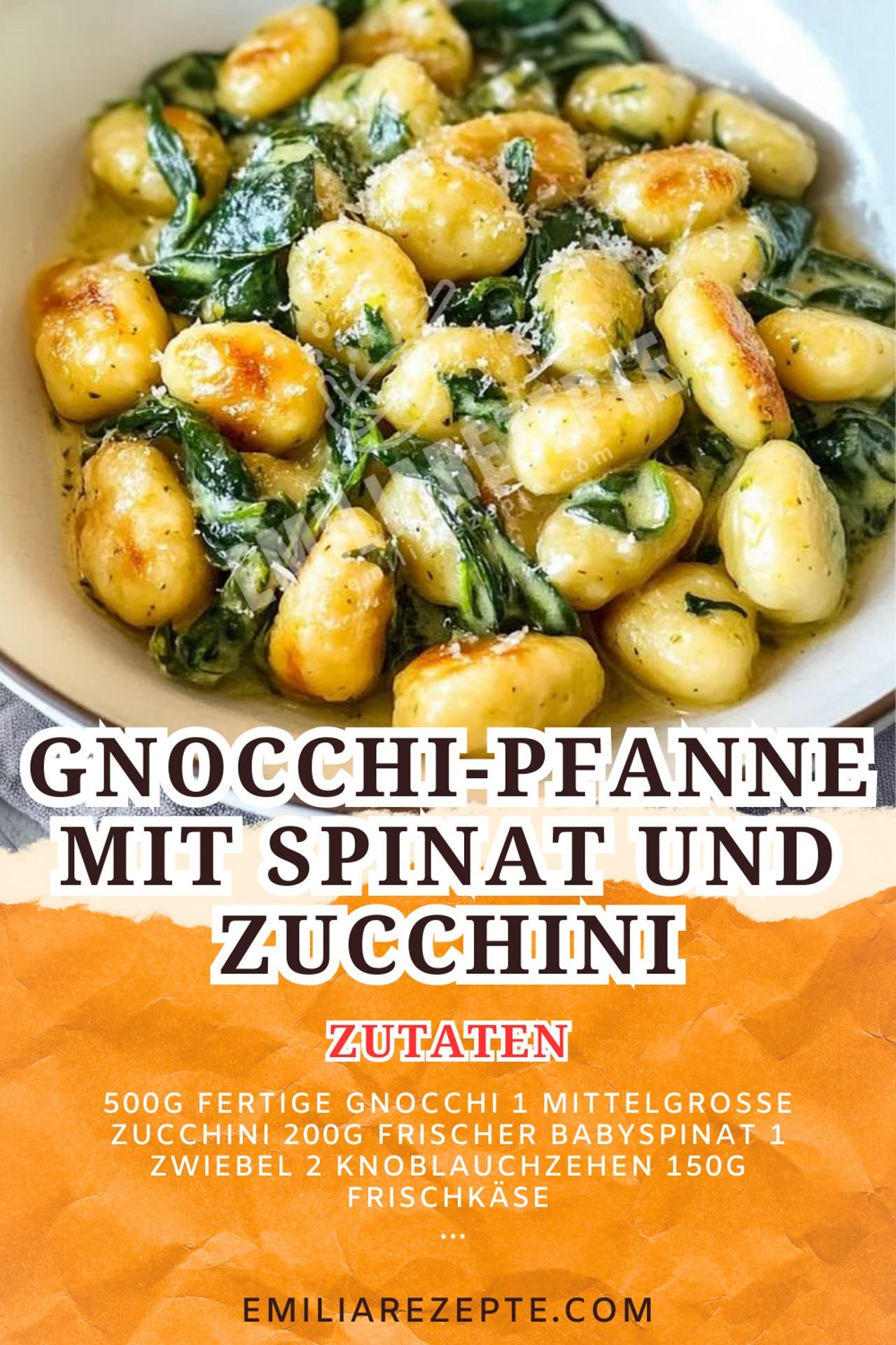 Gnocchi-Pfanne mit Spinat und Zucchini: Schnelles Gemüse-Gericht