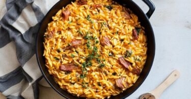 One Pot Rezepte: Cremiges Orzo mit Hähnchen - Einfach und Lecker