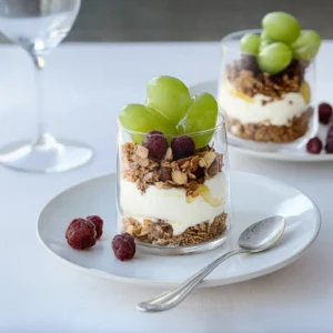 Erfrischendes Weintrauben-Dessert mit Keksen: Schneller Nachtisch im Glas