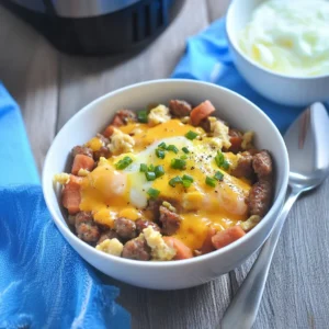 Herzhafte Frühstücksbowls mit Würstchen und Ei: Der perfekte Start in den Tag