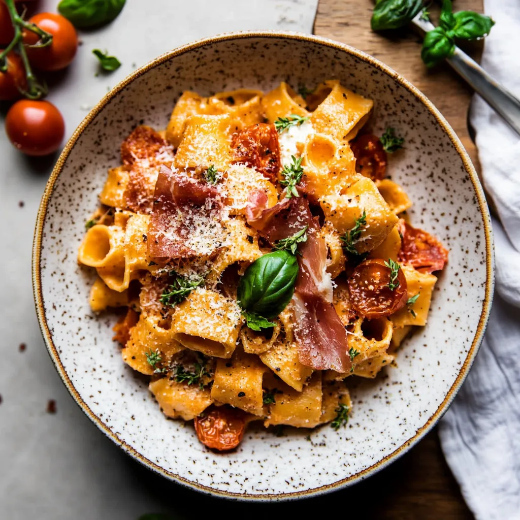 Pasta Rezepte: Cremige Ricotta-Pasta mit gerösteten Tomaten