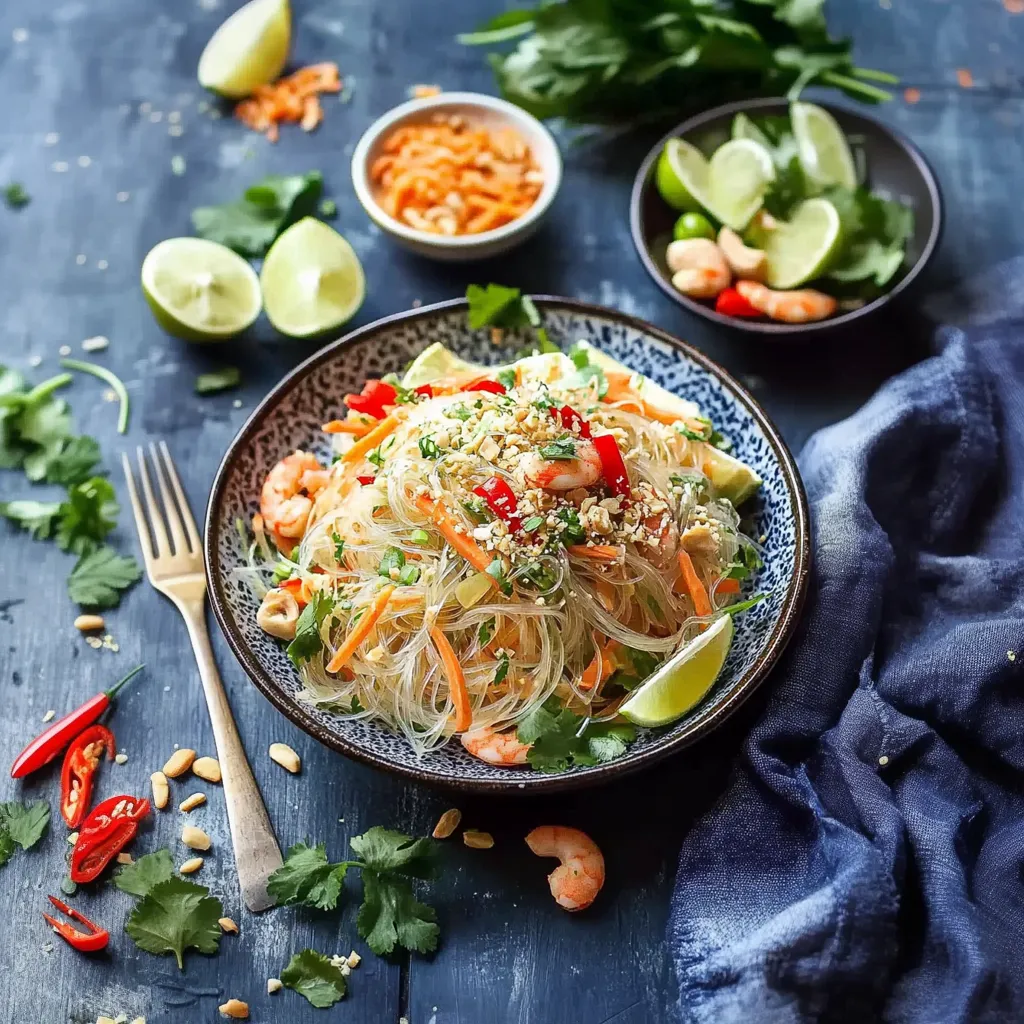 Salat Rezepte: Erfrischender Glasnudelsalat mit knackigem Gemüse