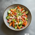 Gesunde Rezepte: Fitness-Salat mit veganem Joghurtdressing und Karotten