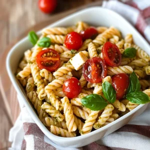 Sommerlicher Nudelsalat mit Pesto: Einfaches Salat Rezept für heiße Tage