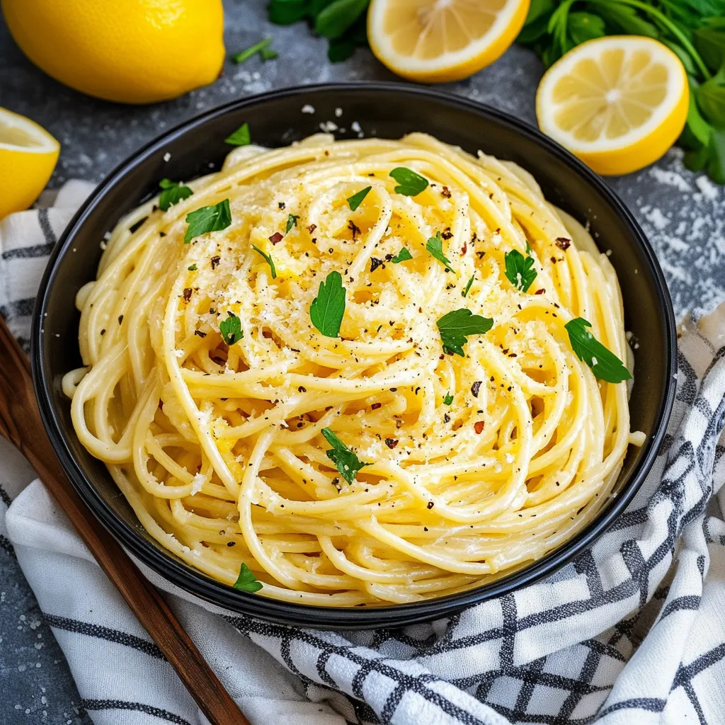 Cremige Zitronen-Butter-Knoblauch Pasta: Ein erfrischendes Pasta Rezept für Sommerabende