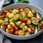 Gnocchi-Salat mit Zucchini und Paprika: Schnelles Mittagessen für heiße Sommertage
