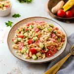 Salat Rezepte: Leckerer Kritharaki-Salat mit Gemüse und Feta
