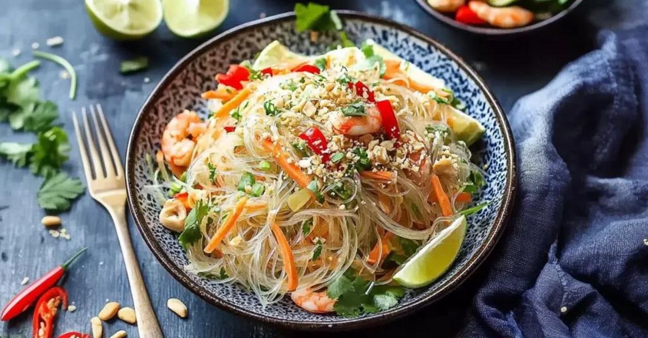 Salat Rezepte: Erfrischender Glasnudelsalat mit knackigem Gemüse